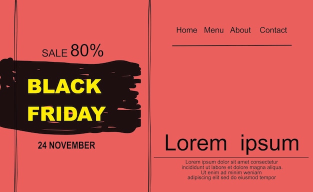 Flyer for the sale of Black Friday in November