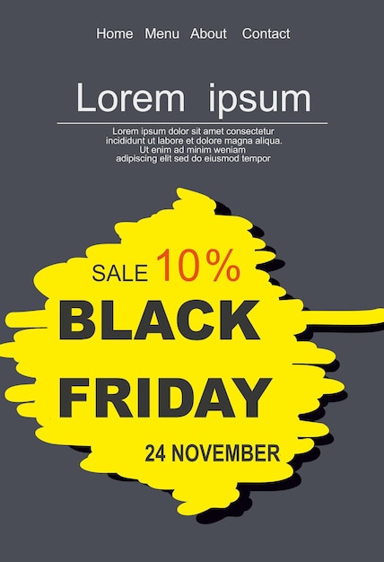 Vector flyer for the sale of black friday in november