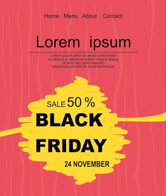 Flyer for the sale of Black Friday in November