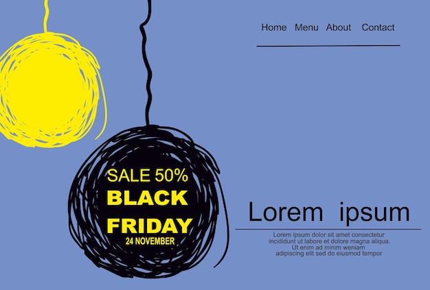 Flyer for the sale of Black Friday in November