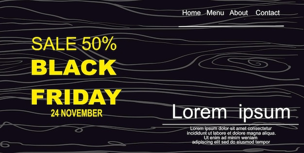 Flyer for the sale of Black Friday in November