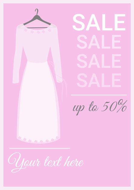 Flyer sale of wedding dressess