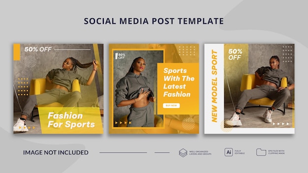 FLYER OR SOCIAL MEDIA POST THEME SPORTS FASHION