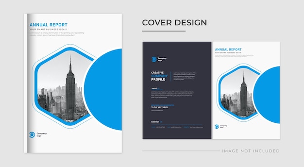 Flyer template annual report book cover design