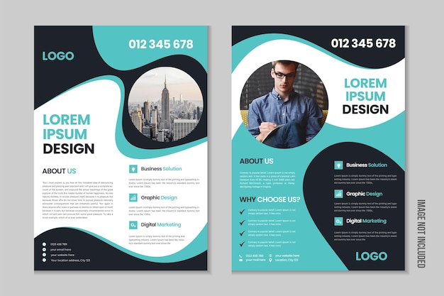 Vector flyer template design business brochure design elements annual report portfolio magazine design