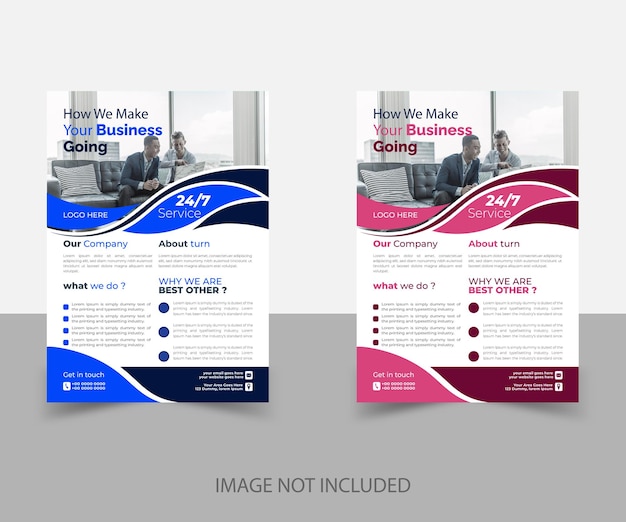 Flyer template design for a contemporary digital marketing agency