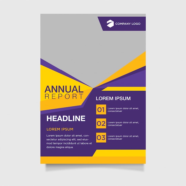 Flyer template geometric abstract design