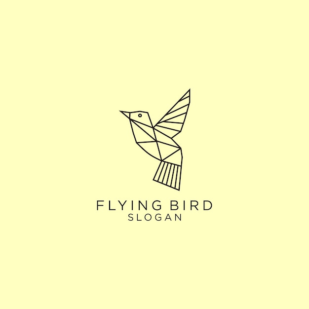 Flying bird logo design icon vector