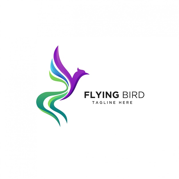 Flying Bird Logo Design Template