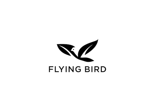 flying bird logo design vector illustration