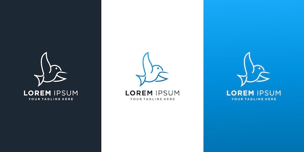 Flying bird logo design