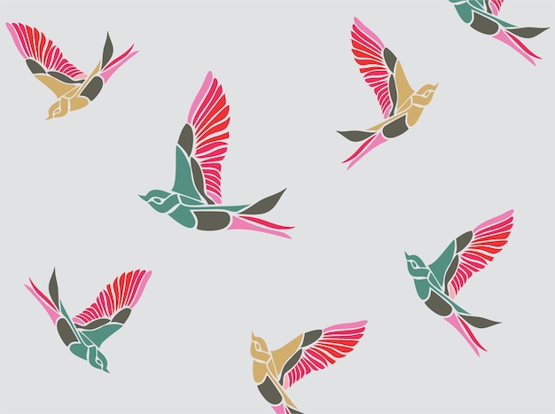 Flying bird pattern