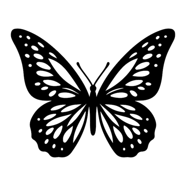 Vector flying butterfly vector silhouette beauty butterfly vector icon design