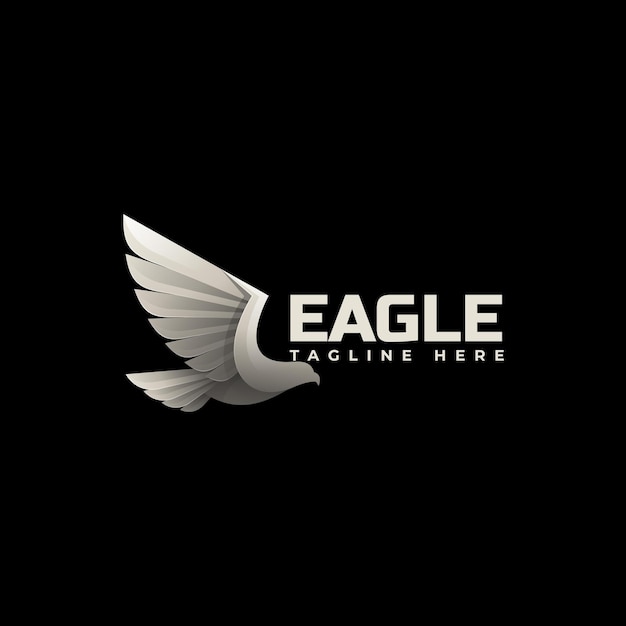 Flying Eagle Gradient Colorful Style logo template