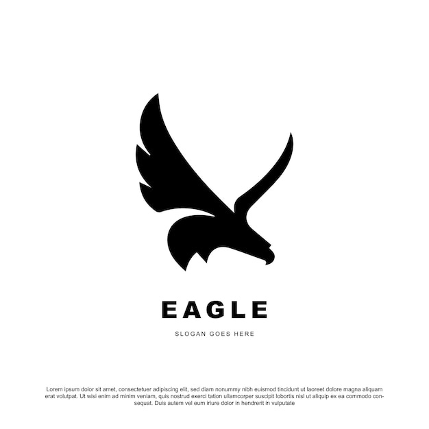 The flying eagle logo design vector