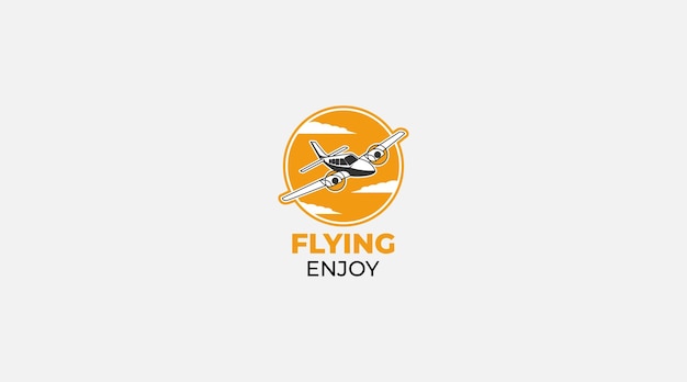 Flying enjoy logo icon vector design template