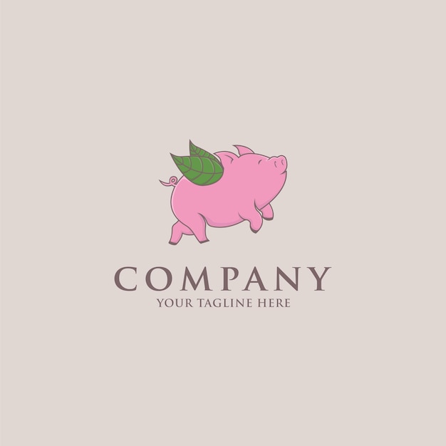 Flying pig garden logo