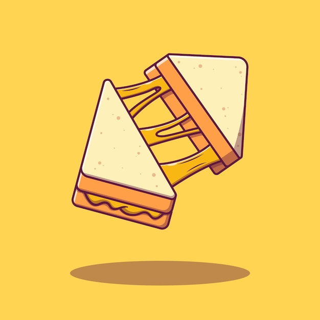 Flying Slice of Melted Cheese Sandwich