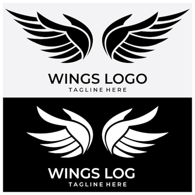 Flying wings logo illustration