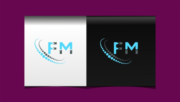 FM initial modern logo design vector icon template