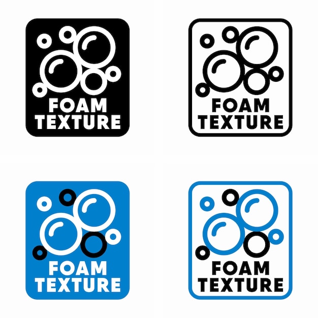 Foam Texture vector information sign