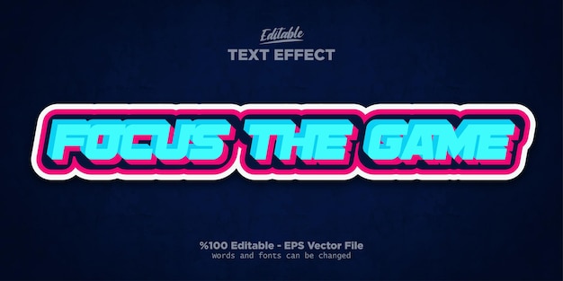 Focus the game editable text effect