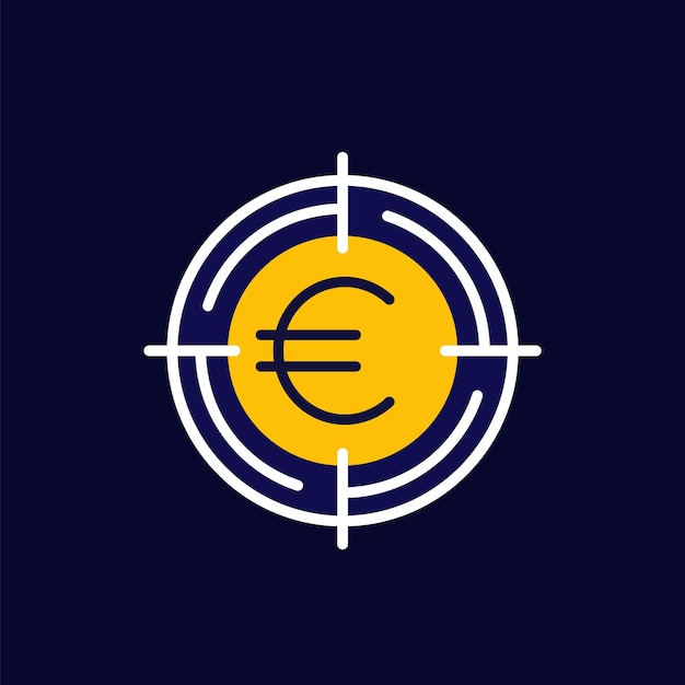 Focus on money icon with euro vector