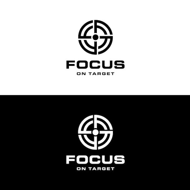 Focus Target Circle Rotate with Initial Letter F Logo Design Inspiration