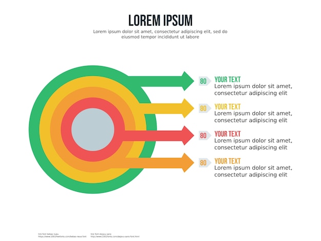 focus, target, sphere infographic element and presentation template