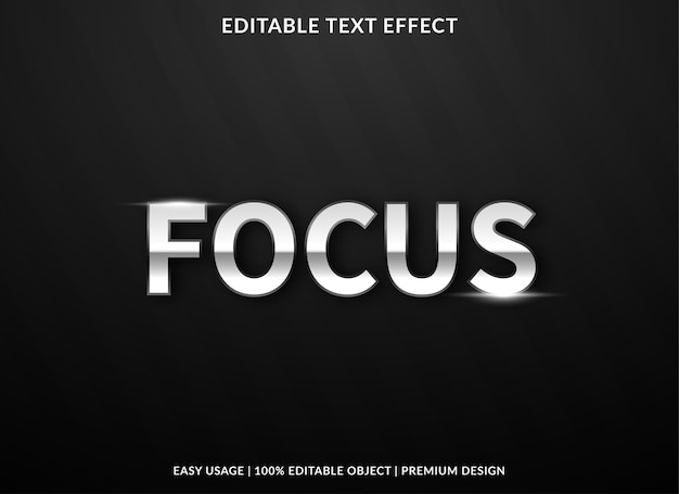 focus text effect template  