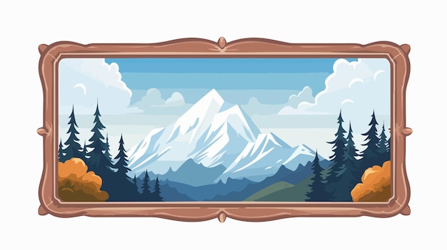 Vector focused landscape icon frame image