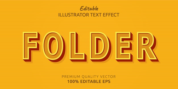 Folder Editable Text Style Effect