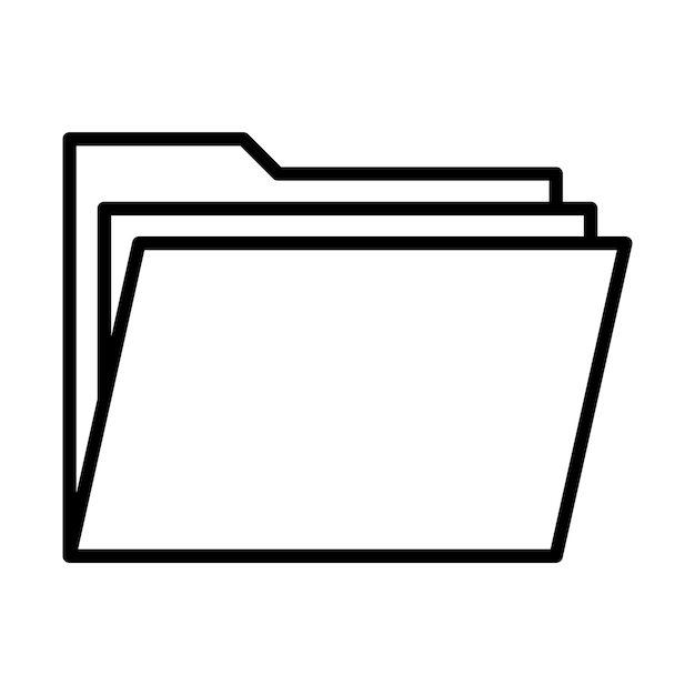 folder icon document file sign symbol in line