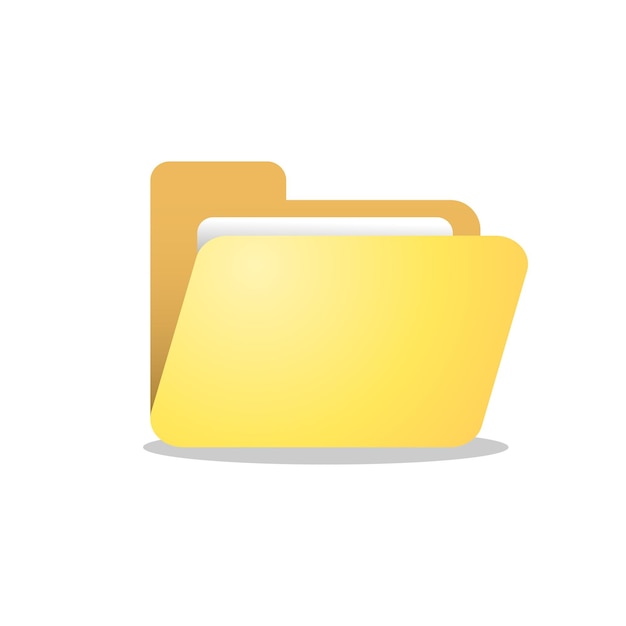 folder icon with document on white background