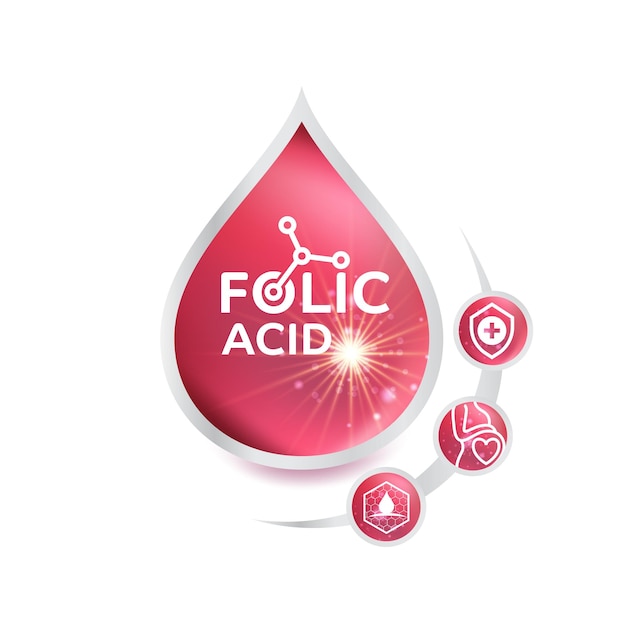 Folic acid Health care and Medical Concept Design