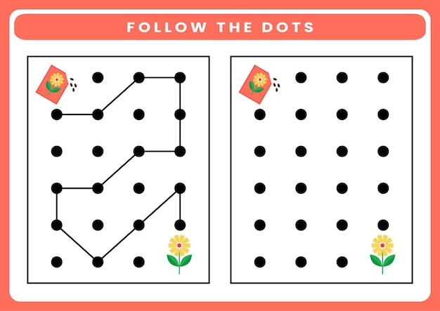 Follow the dots worksheet for kids