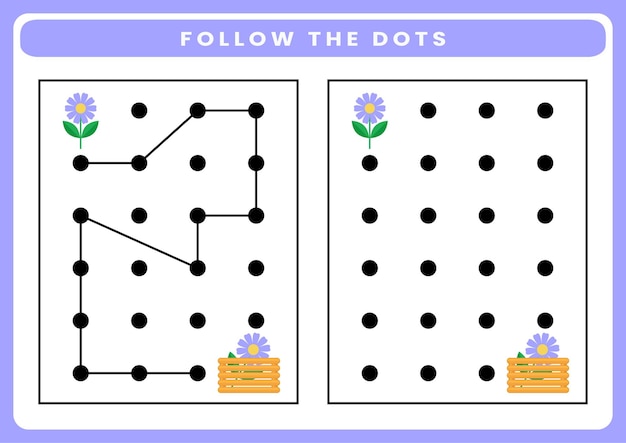 Follow the dots worksheet for kids