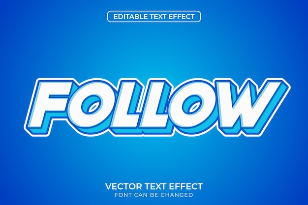 Follow editable Text effect