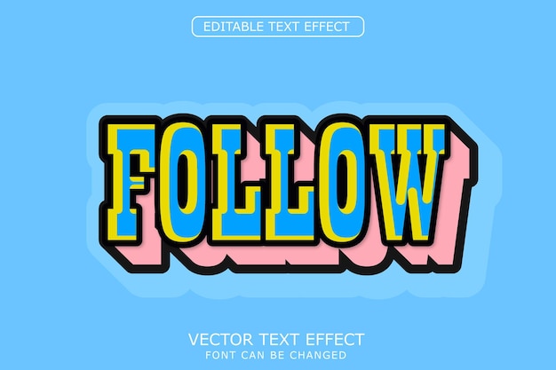 Follow Text Effect