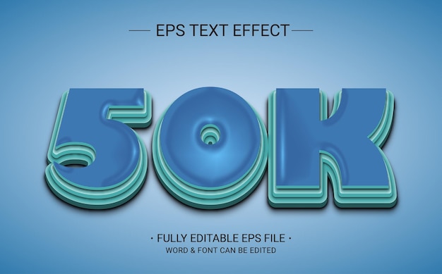 Follower text effect editable eps file