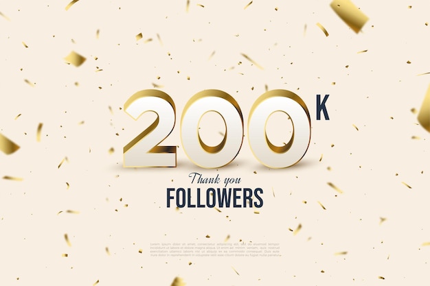 followers with scattered numbers and gold foil illustrations.