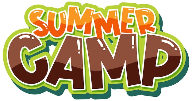 Font design for word summer camp