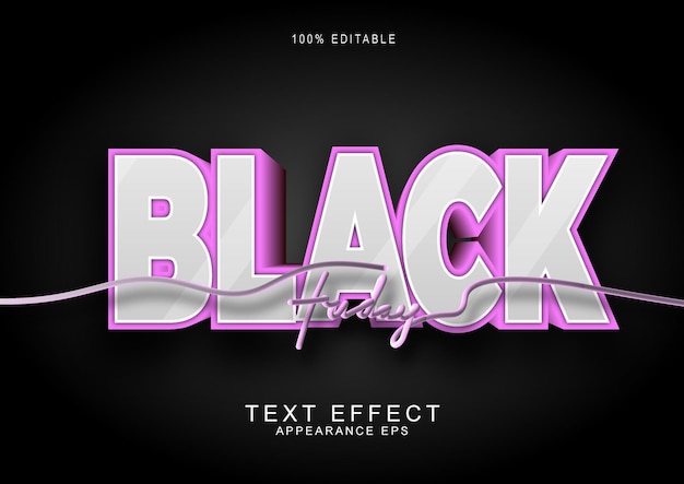 font effect eps black Friday