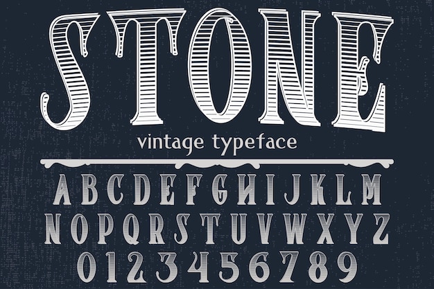 Font handcrafted  typeface named coffee stone