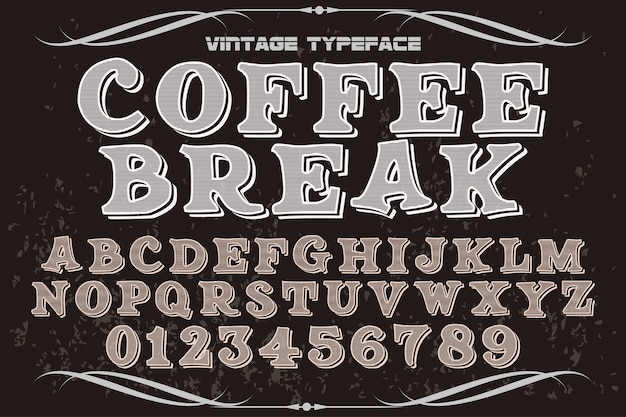 font handcrafted typography design coffee break