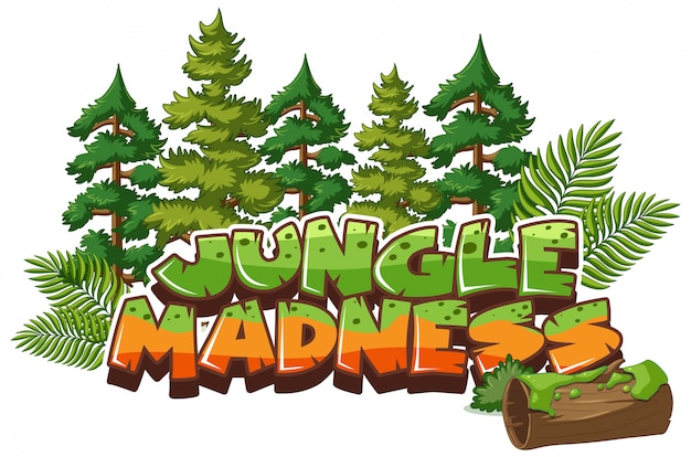 Font for word jungle madness