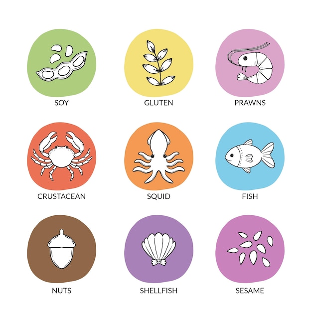 Food allergy label collection design