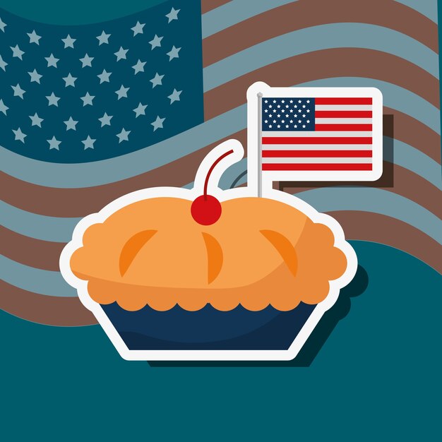 Vector food american independence day