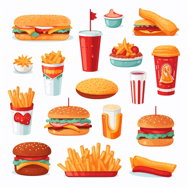 food american restaurant burger lunch background hamburger pizza meal menu fast drink un