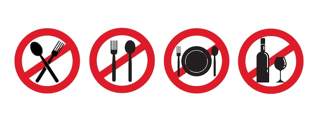 food ban sign. vector illustration